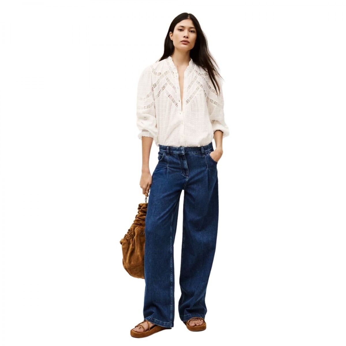 shirt brona - ecru - model look