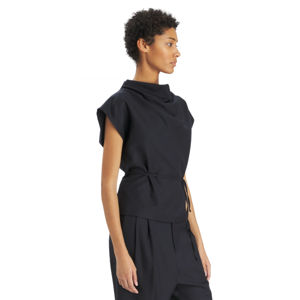 top bianchina flan - navy - fra siden 