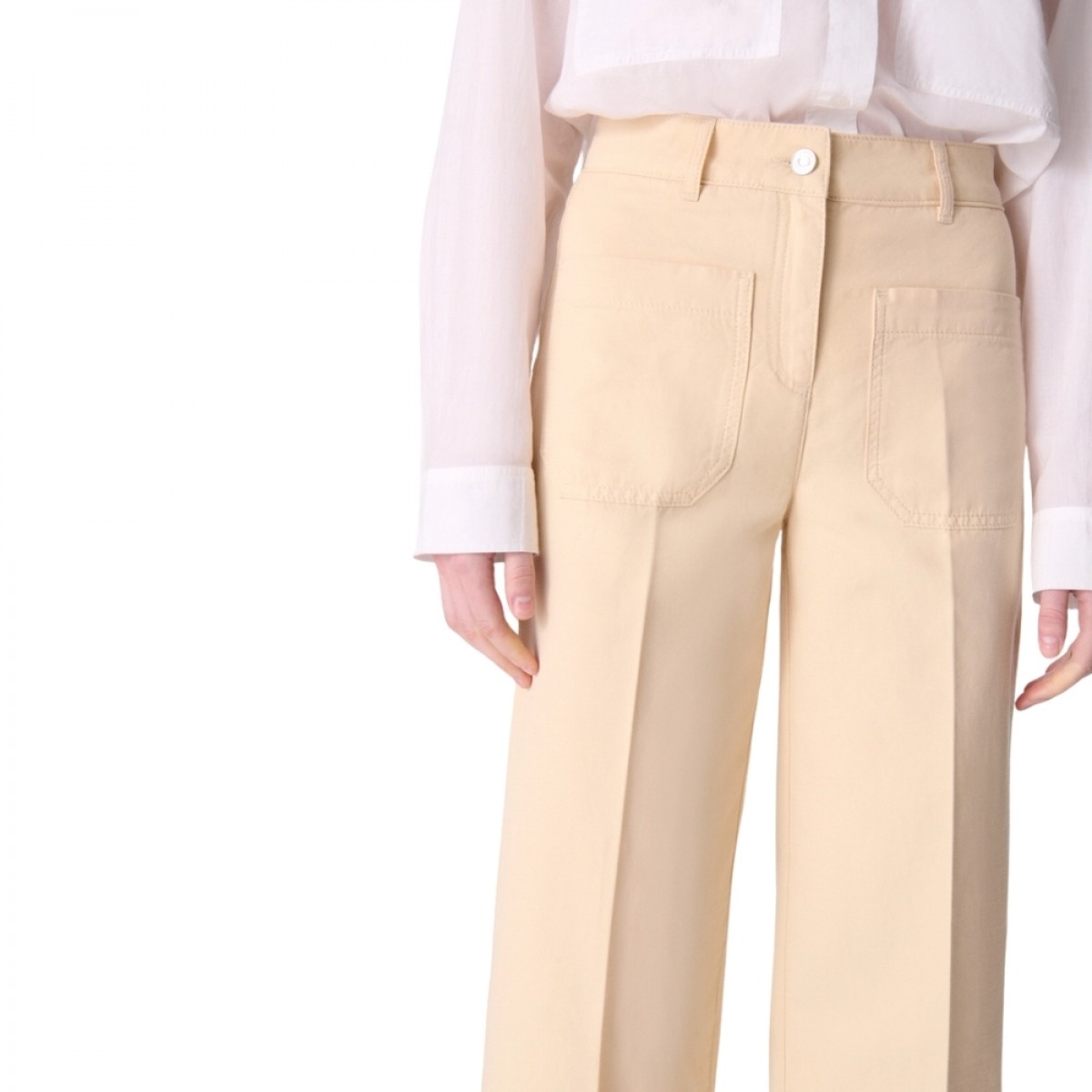 helias cropped pants - beige - lommer