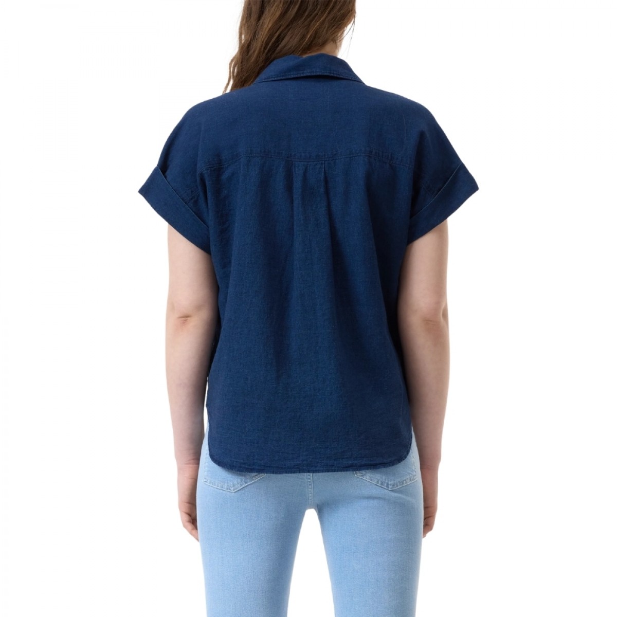 closed sleeveless shirt - dark blue - ryg