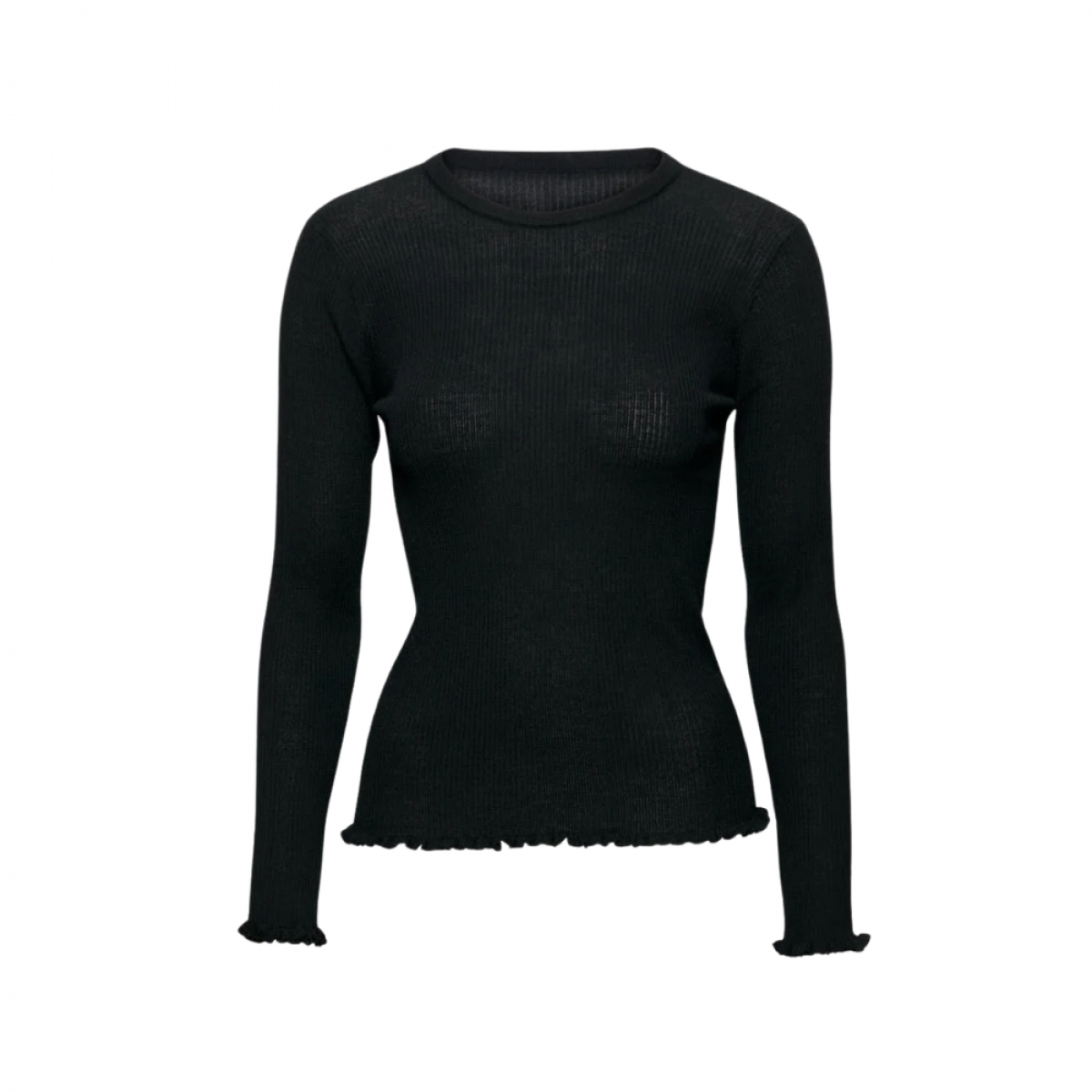 ask label manu merino sweater - black