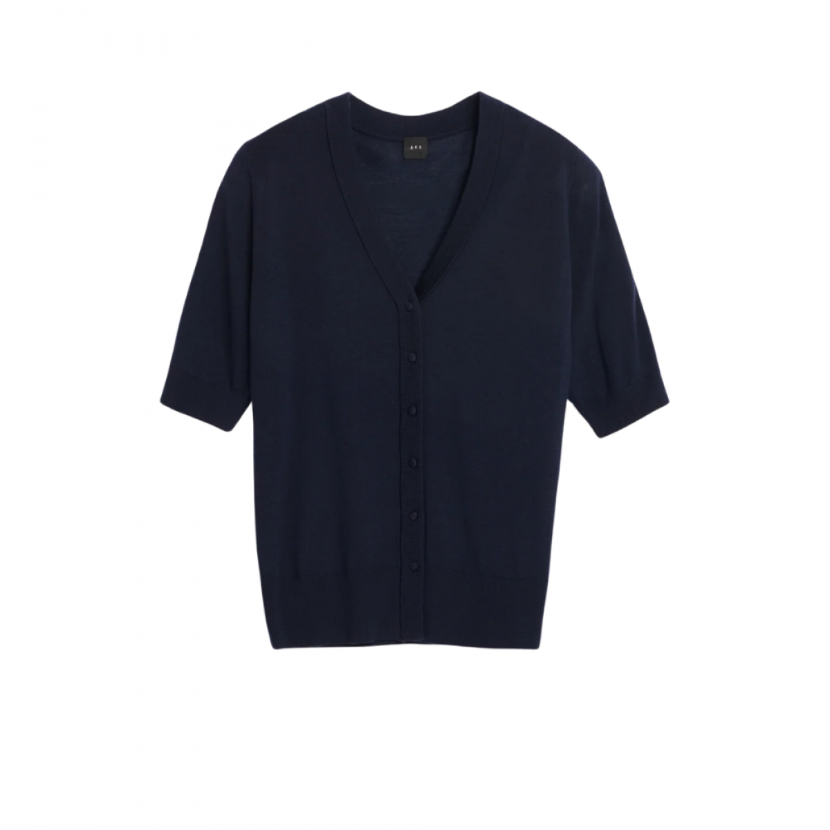 aks label daisy merino cardigan - navy