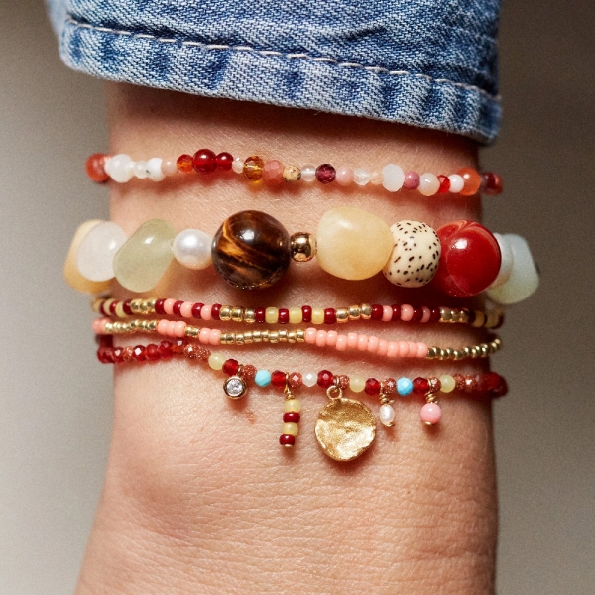 anni lu asym bracelet - soft rose - look