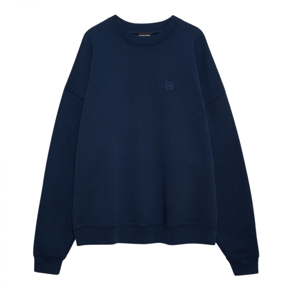 miles sweatshirt framed monogram - washed navy - front