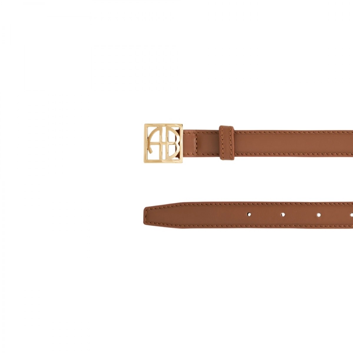 anine bing monogram belt - cognac - look