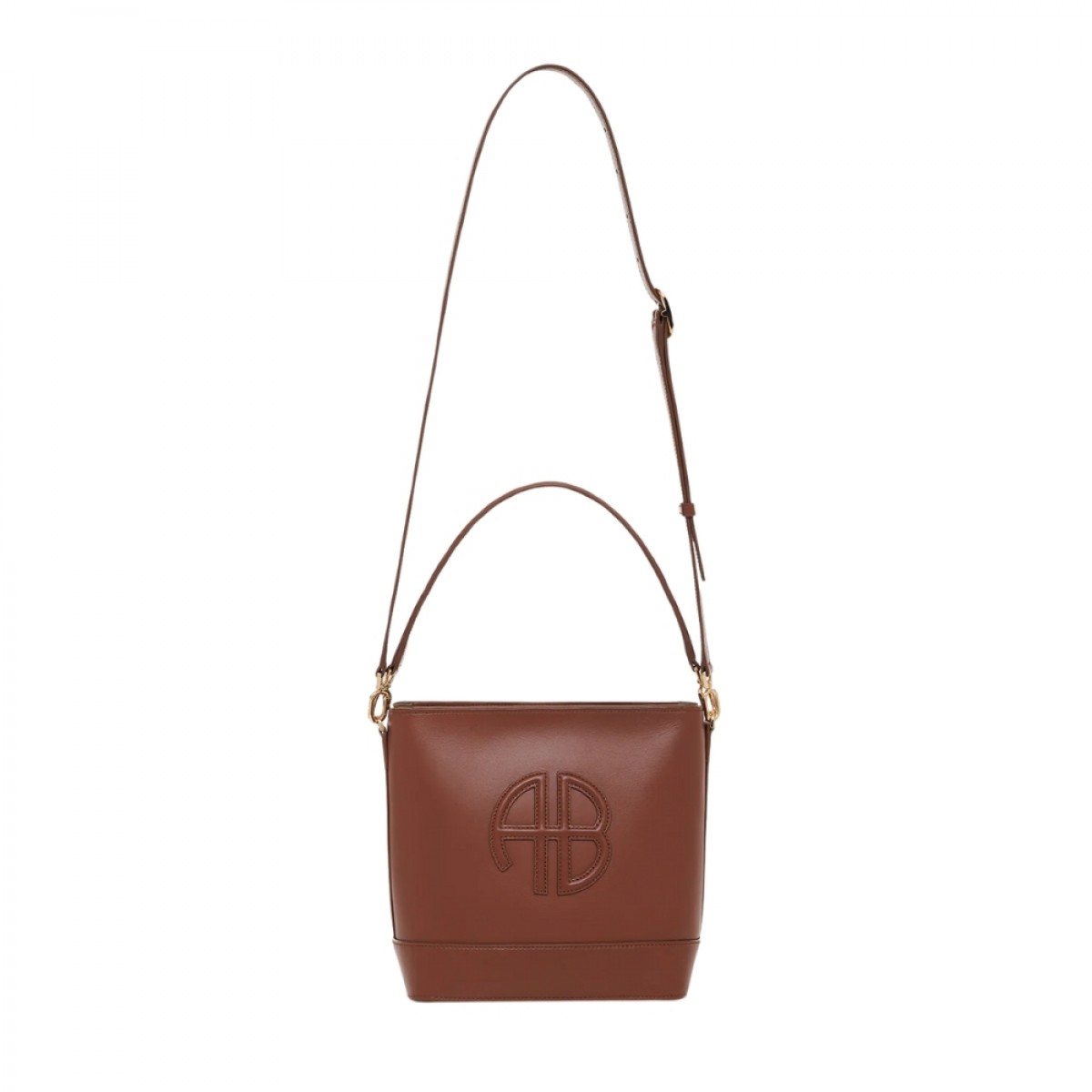 anine bing lili bucket bag - cognac - rem