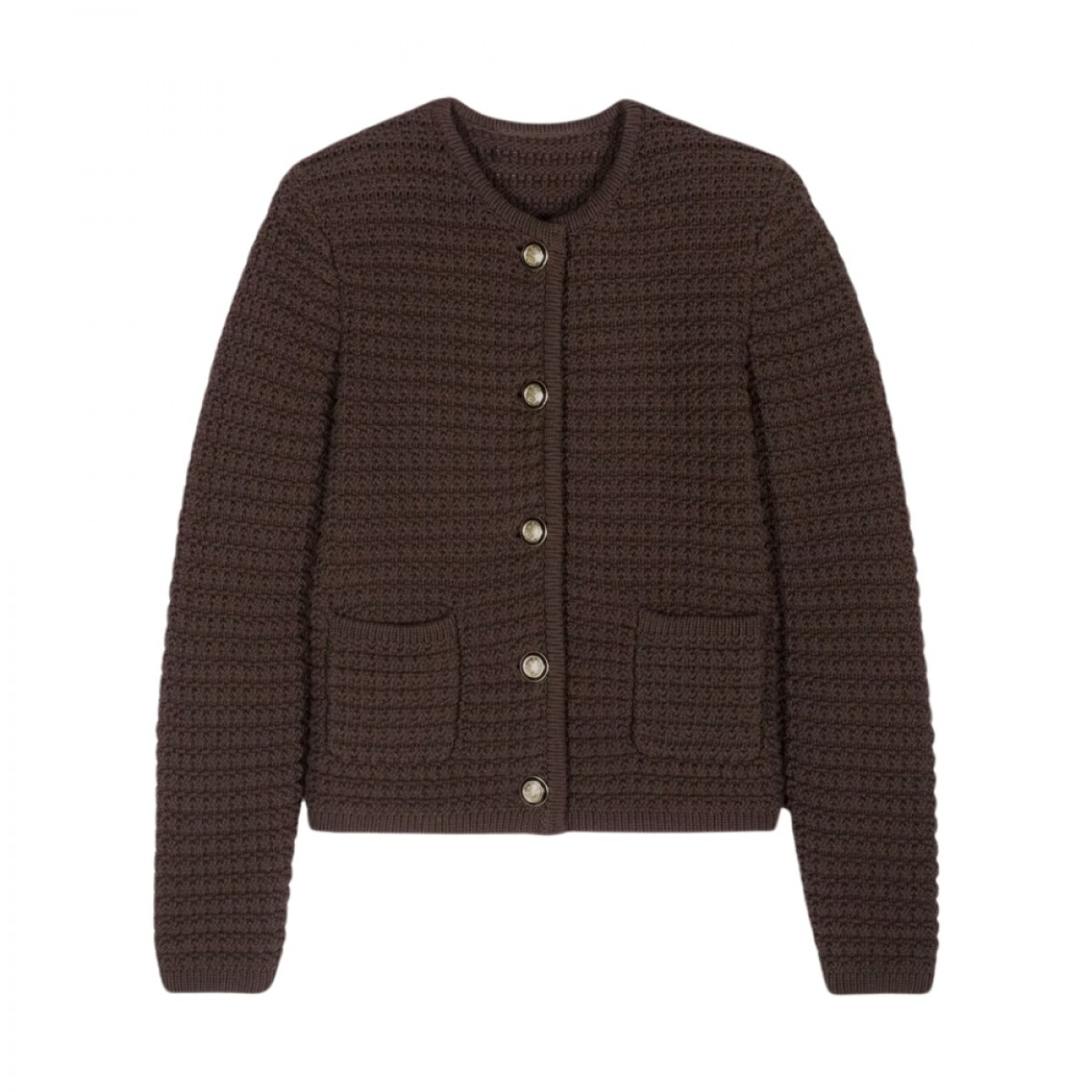 gaspard knitted cardigan - brown