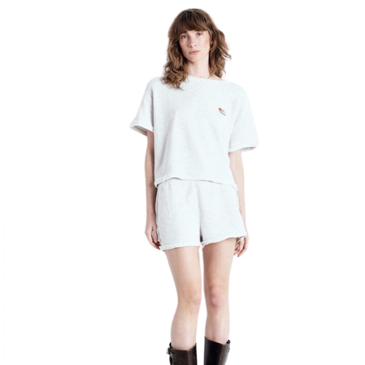 women's shorts atubay - arctic melange - model front