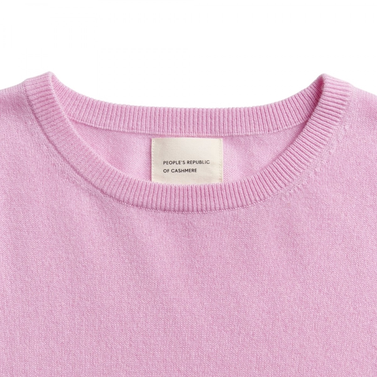 women´s classic roundneck - light pink - hals
