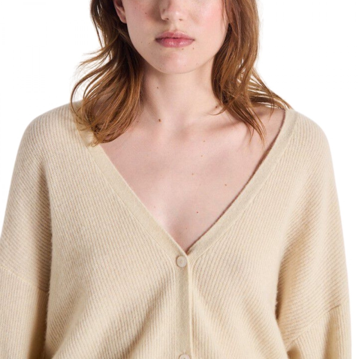 women's cardigan raxow - natural - model hals 