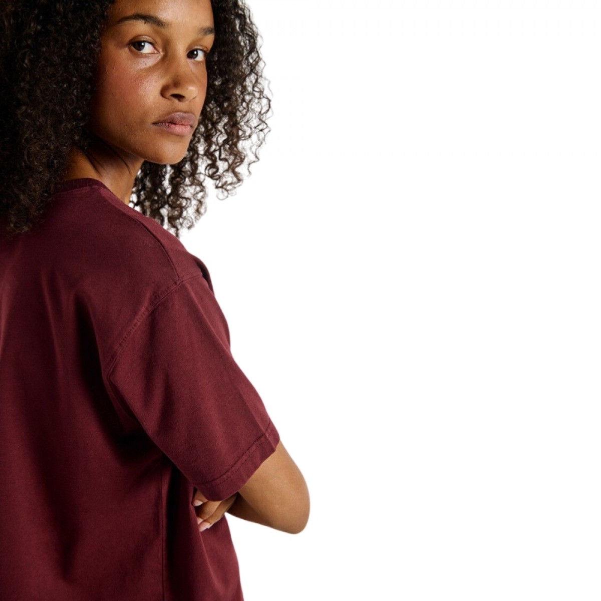 women's t-shirt fizvalley - vintage burgundy - model ryg