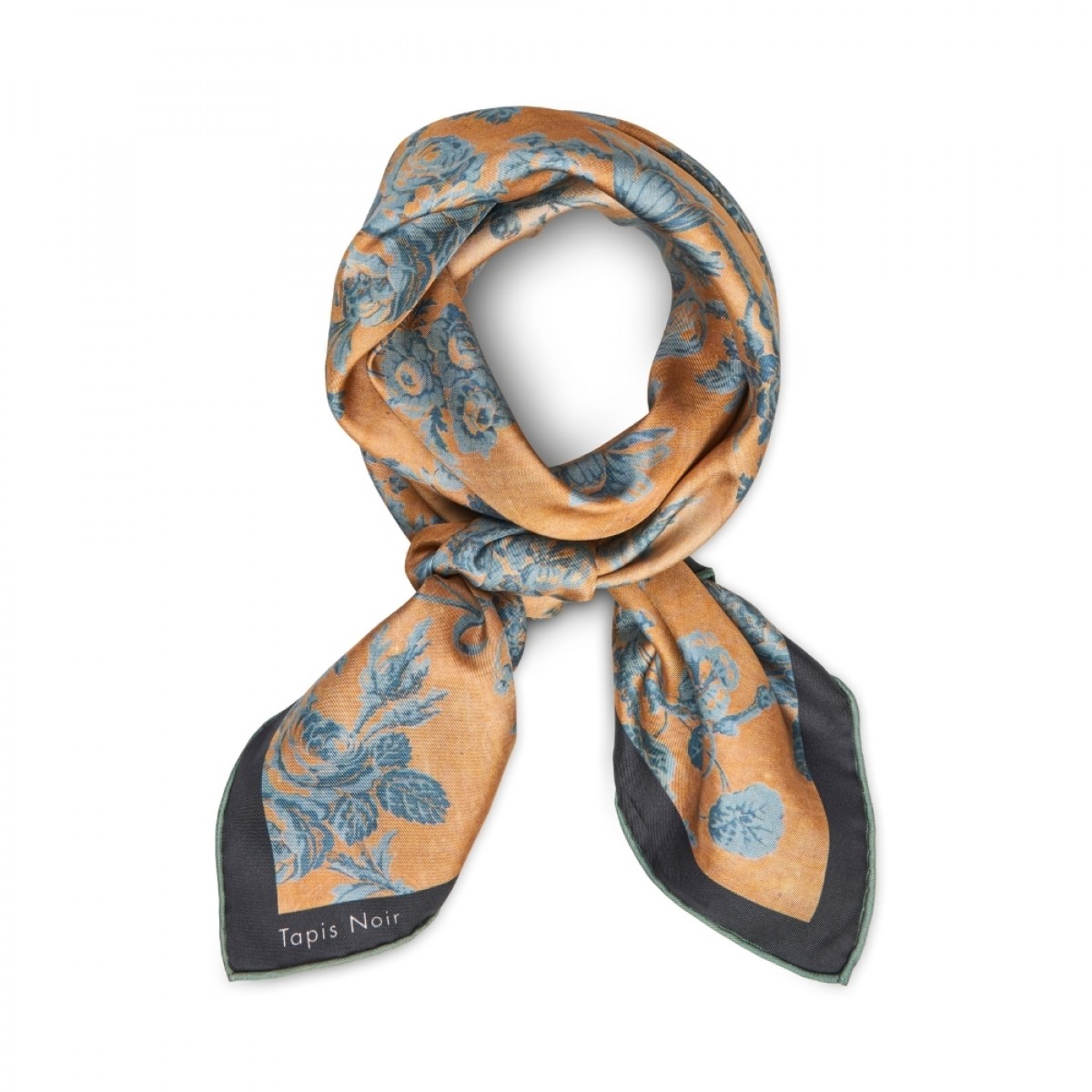 classical dahlia scarf - blue 