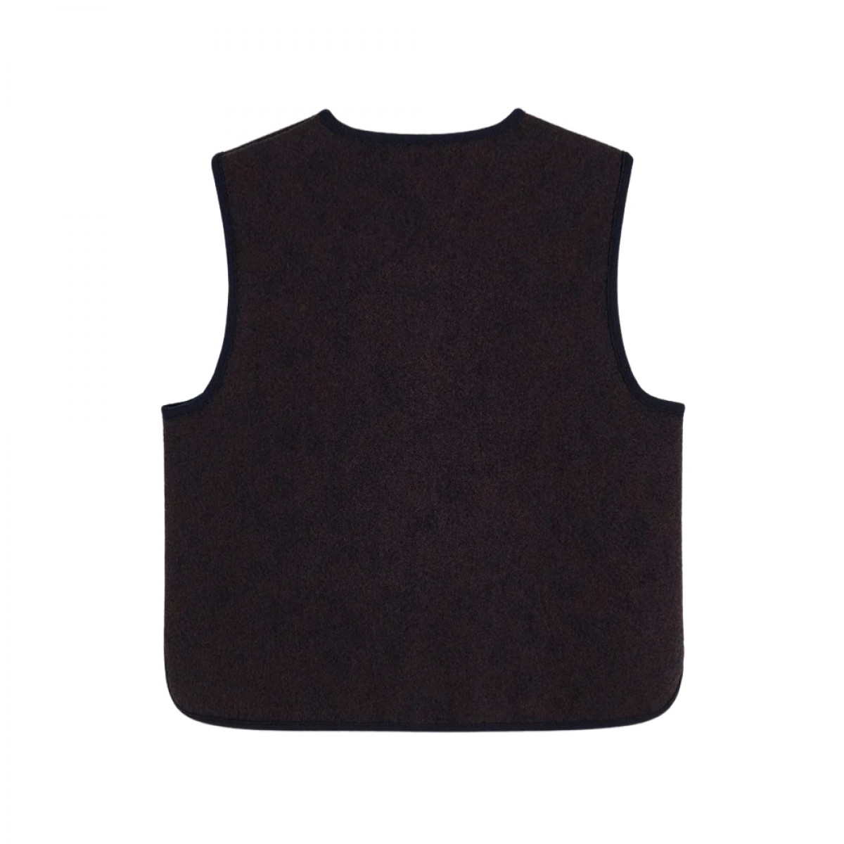 aiayu hilda vest pure merino wool - navy melange - ryg