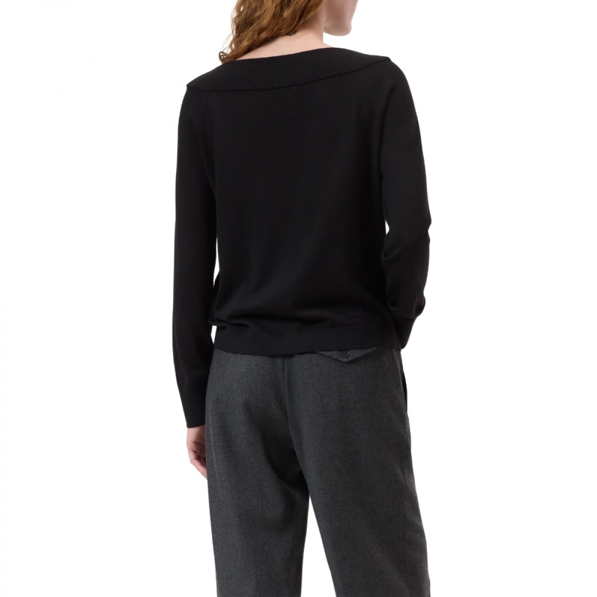 closed wide neck long sleeve - black - ryg