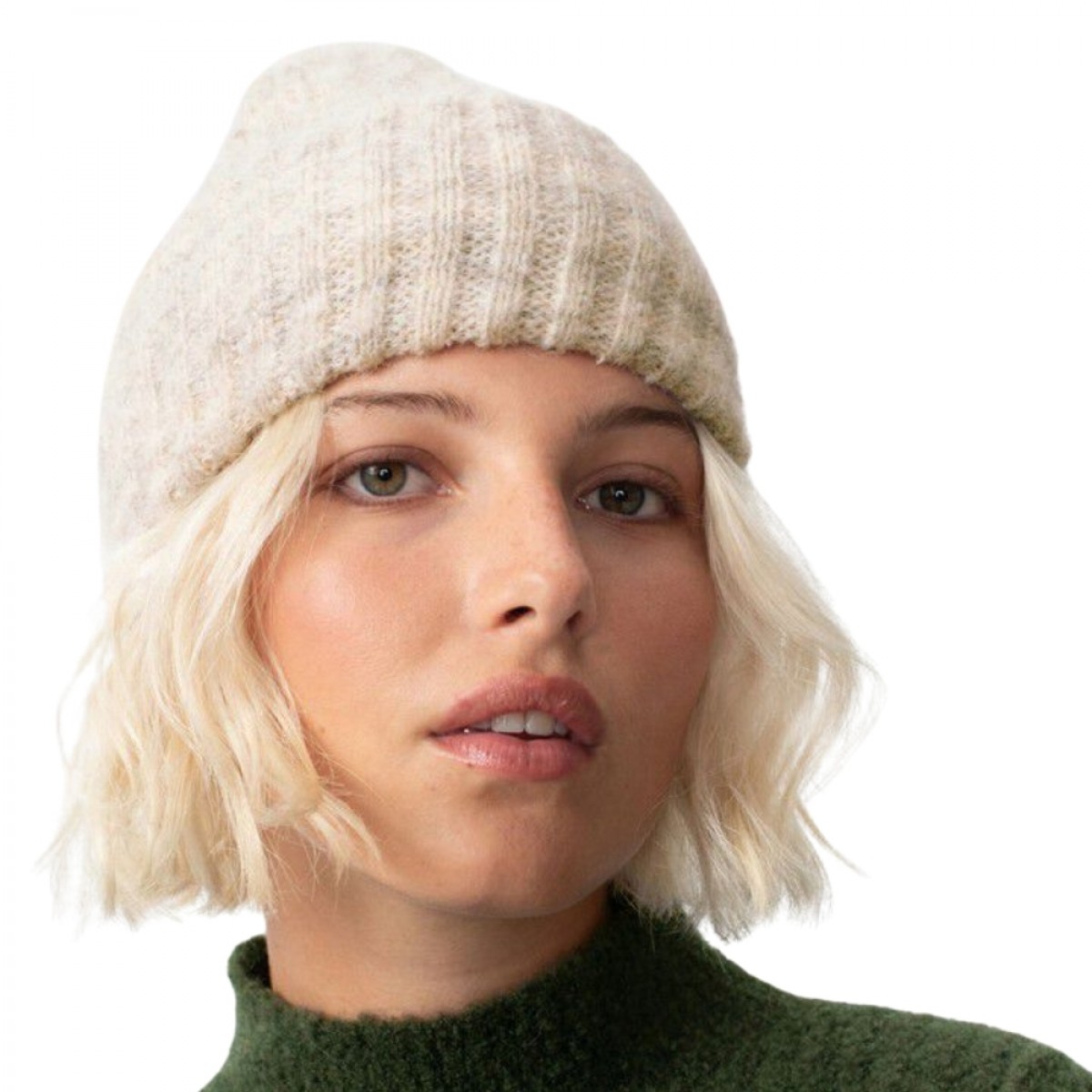beanie east - powder snow melange - look