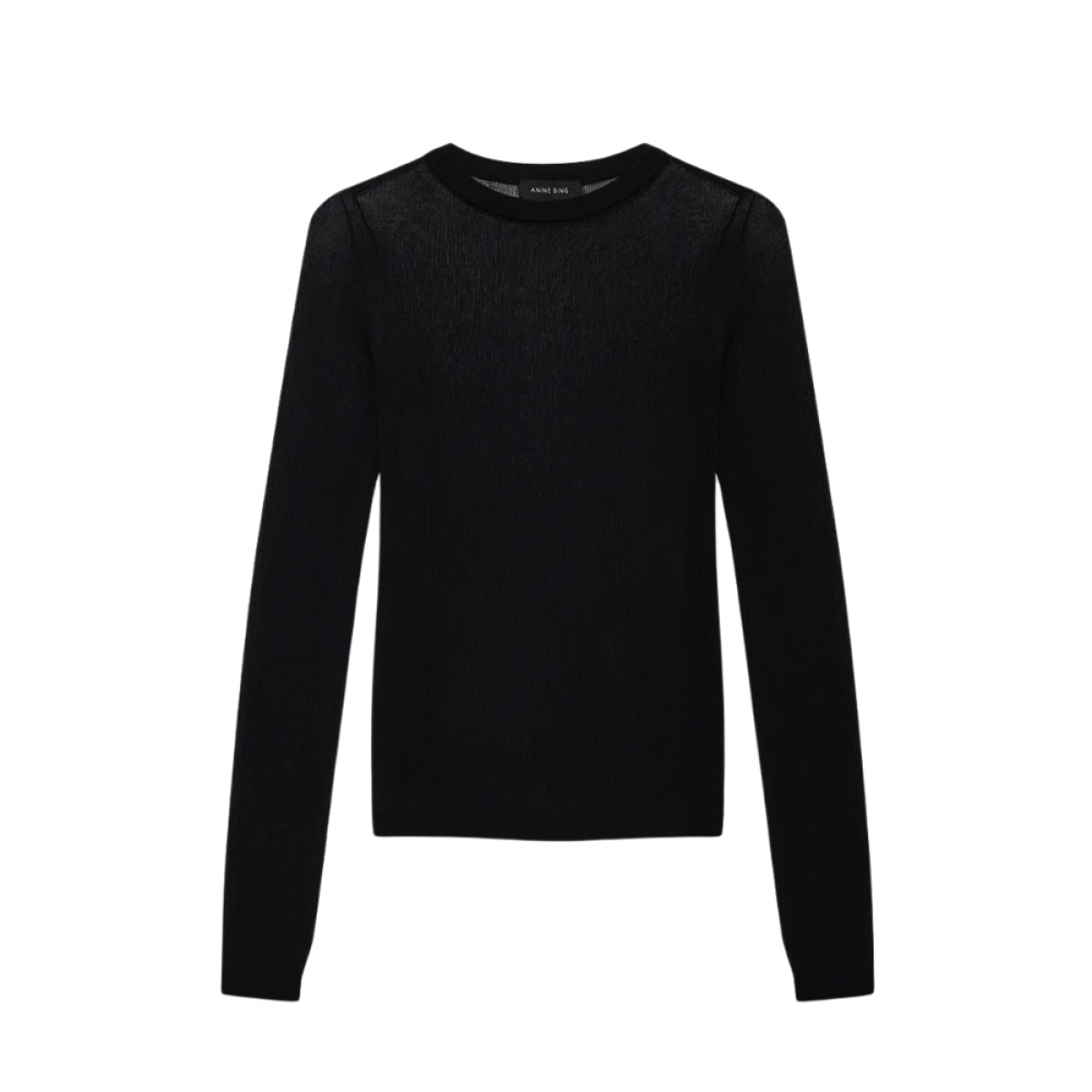 anine bing tiana sweater - black - front