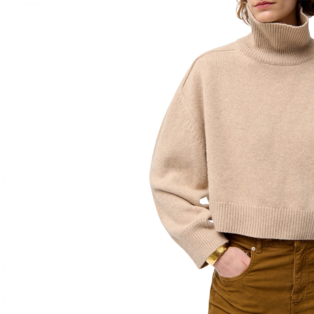 ballerine sweater - ecru - hals