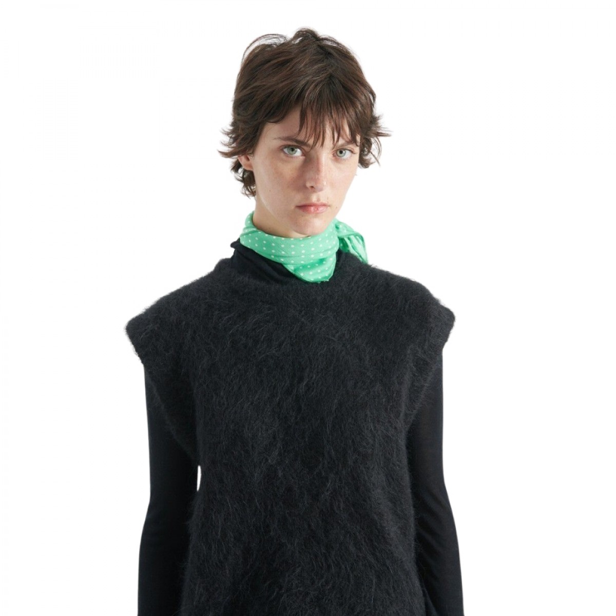 women's jumper niby - black - model front