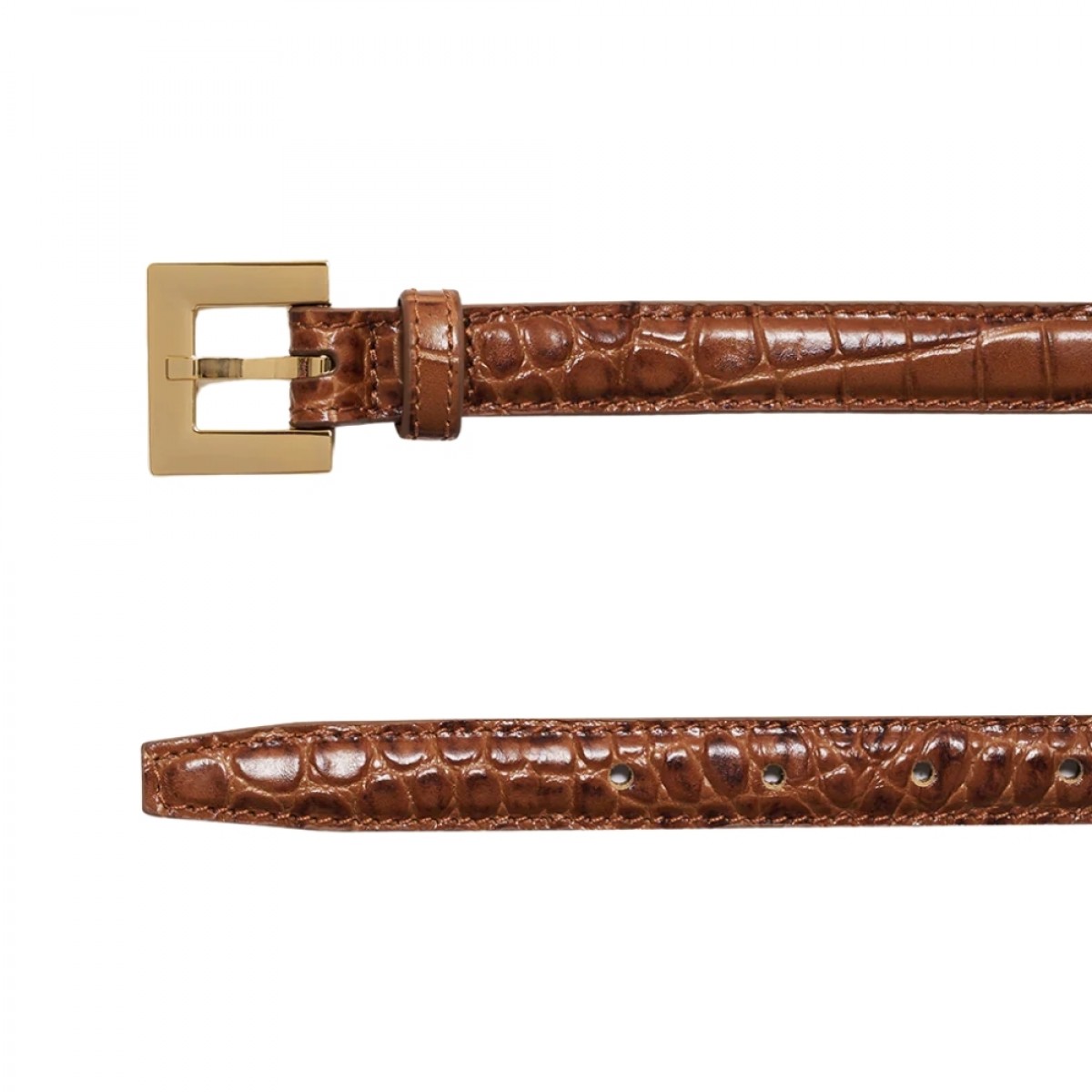 anine bing nicola embossed - brown - spænde