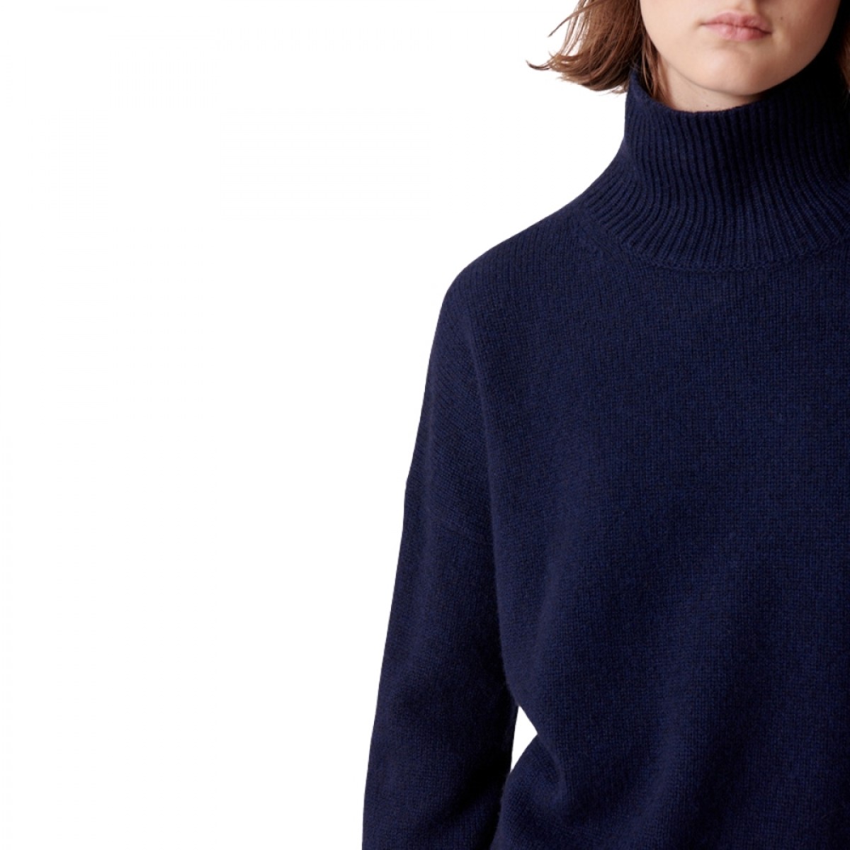 malo sweater - marine - hals
