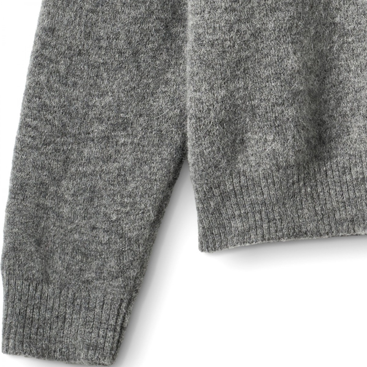 pullover oversize knit - grey - rib