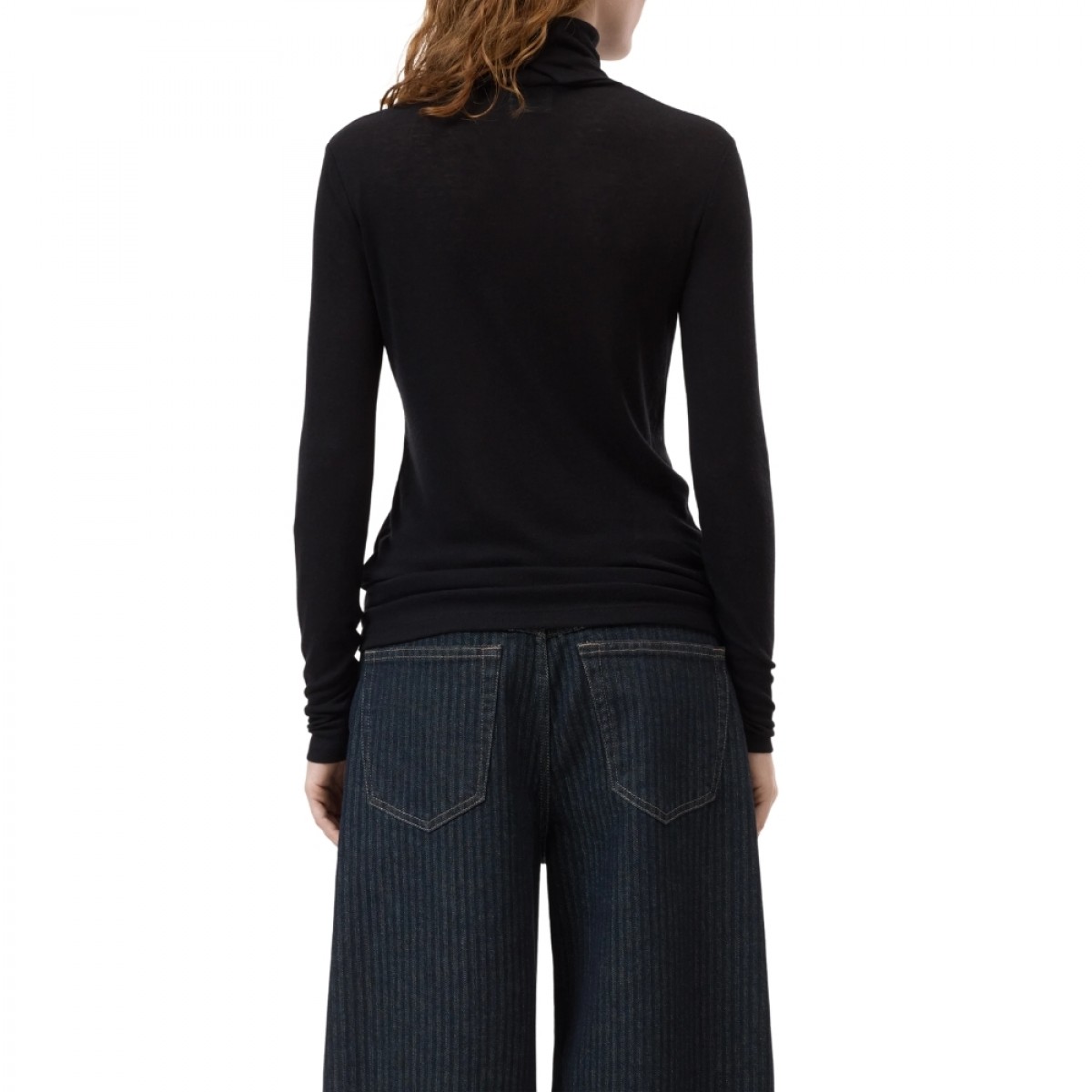 closed longsleeve turtle neck t-shirt - black - ryg