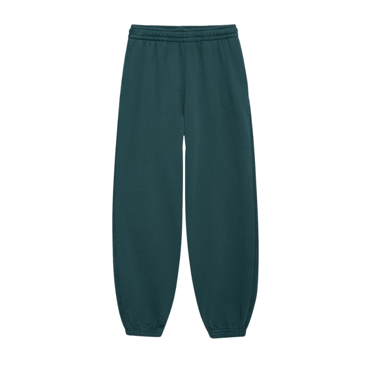anine bing karter jogger framed monogram - dark teal