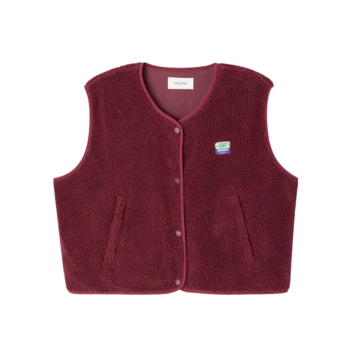 women's vestes hoktown - burgundy melange - front