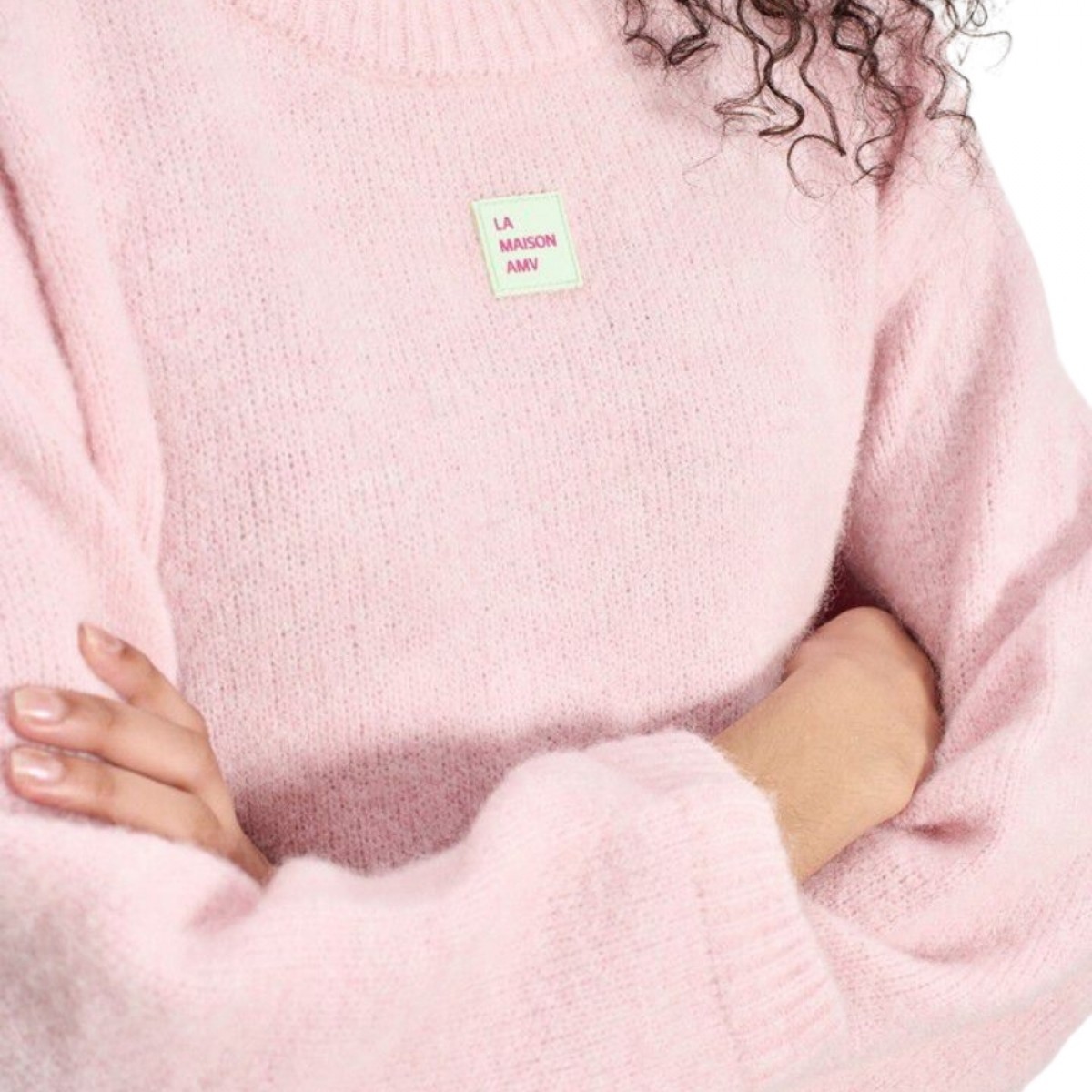 women's jumper east - cotton candy melange - logo