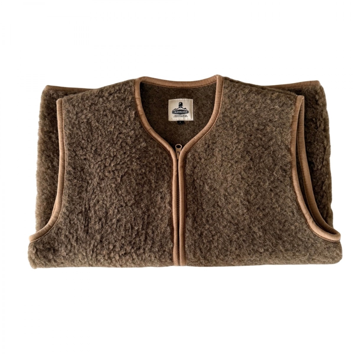 pepitko coldbreaker vest - bark - zip