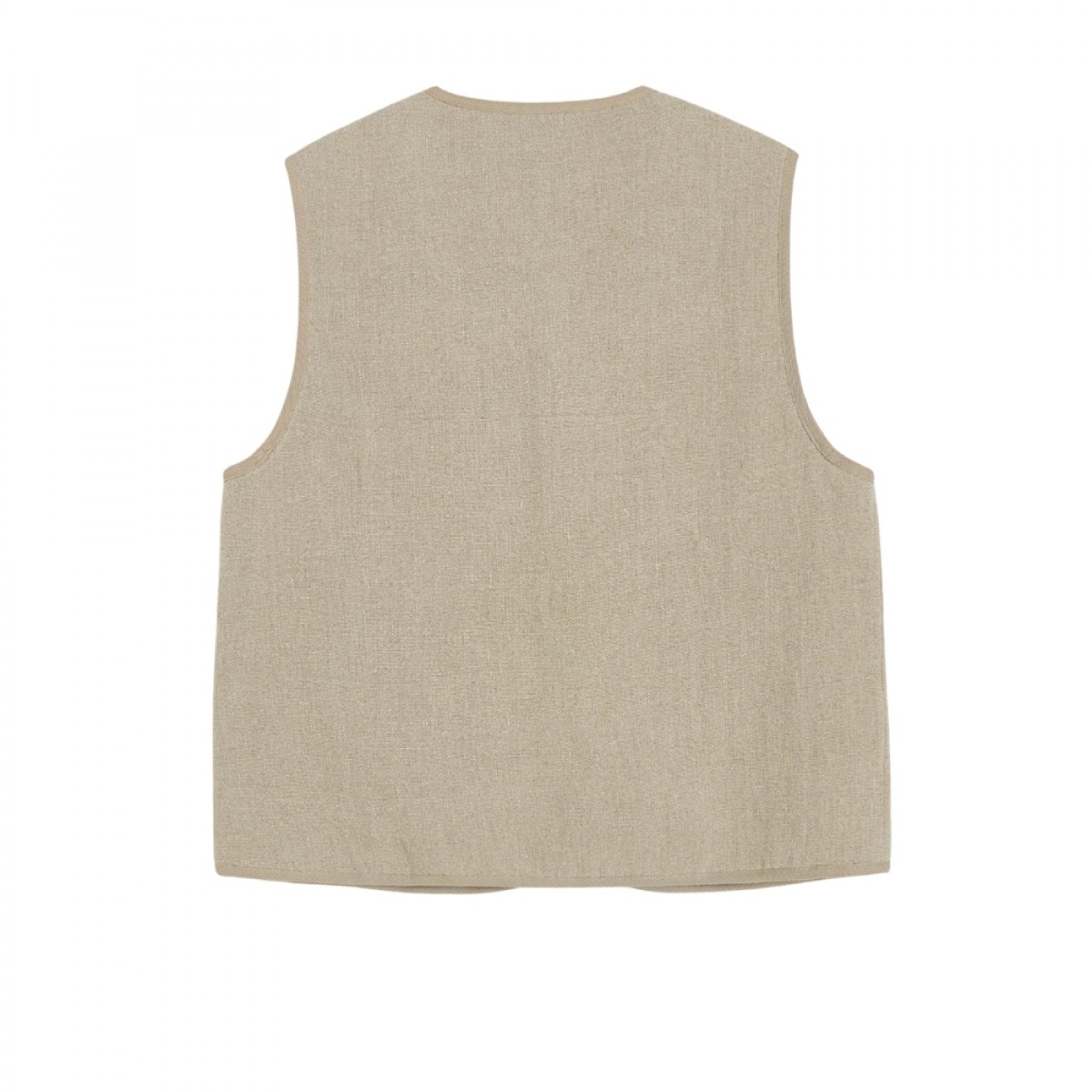 aiayu vest heavy linen - pure natural - ryg