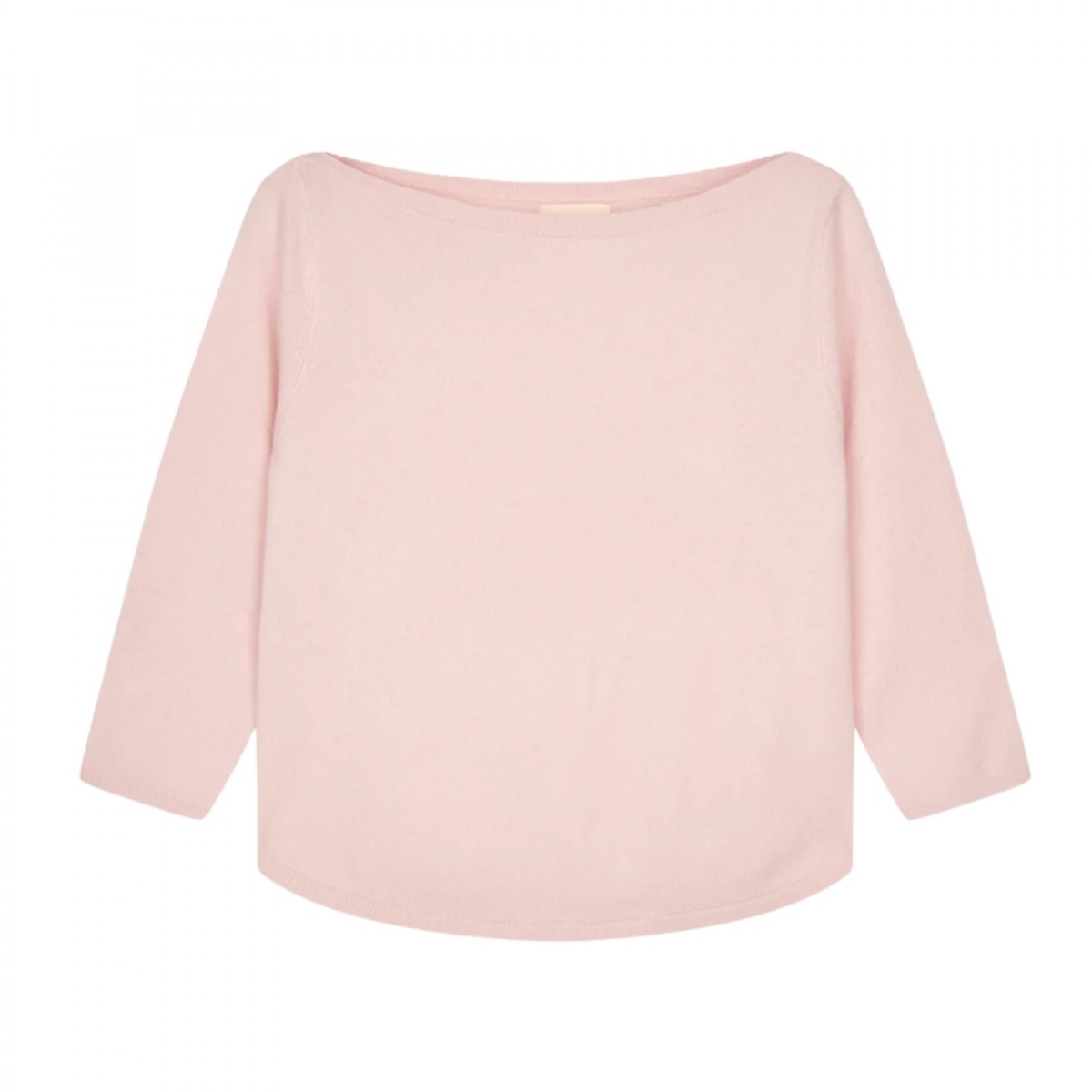 women's boat neck - baby pink - front