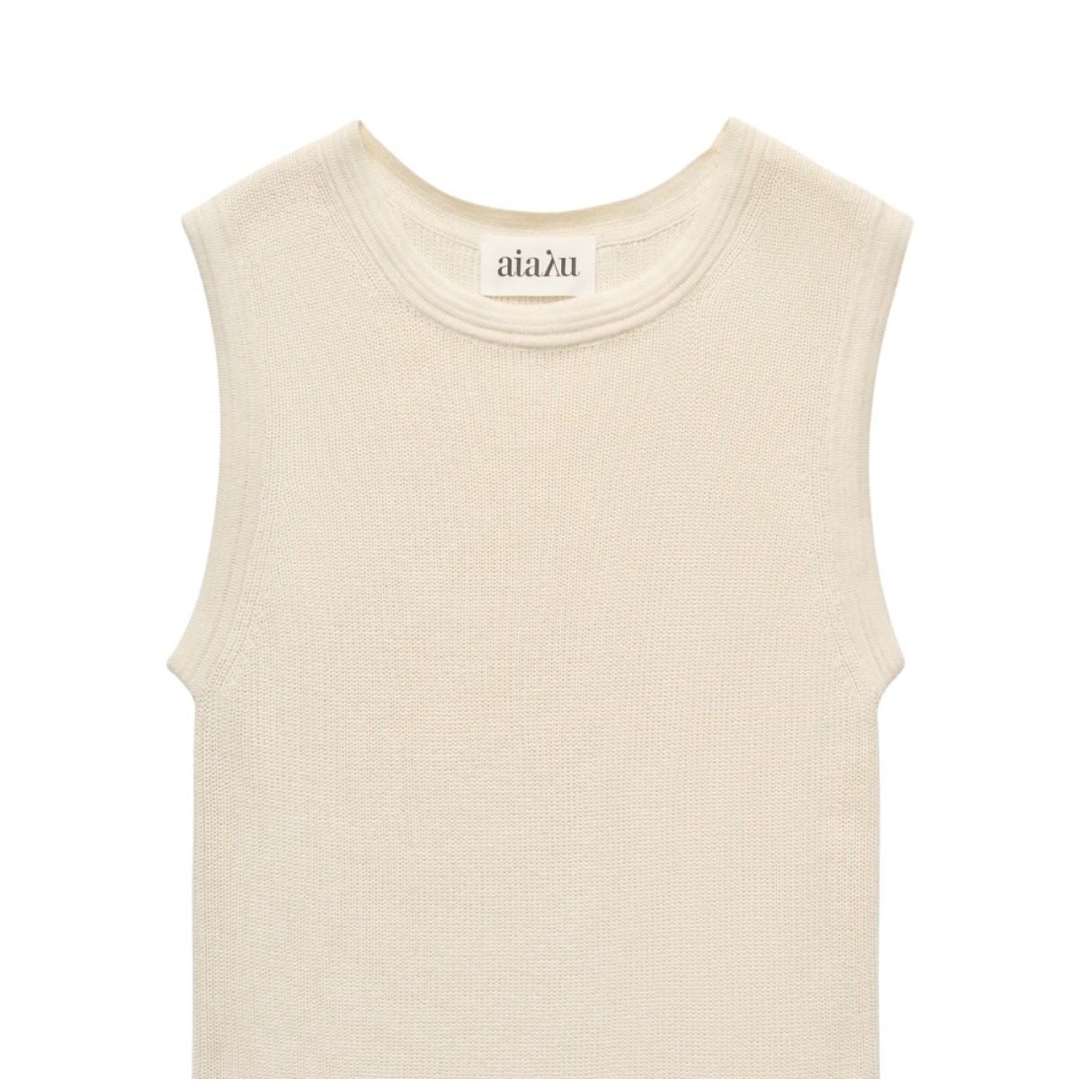aiayu esha dress - pure ecru - hals