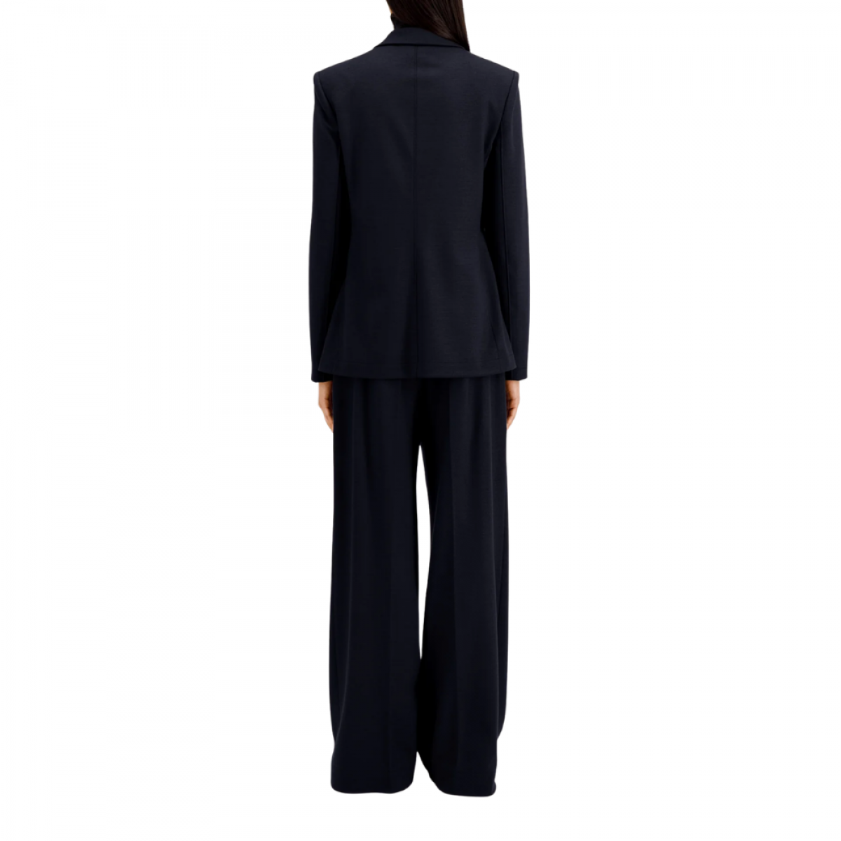 women d.b. blazer with shoulder pads - navy blue - ryg