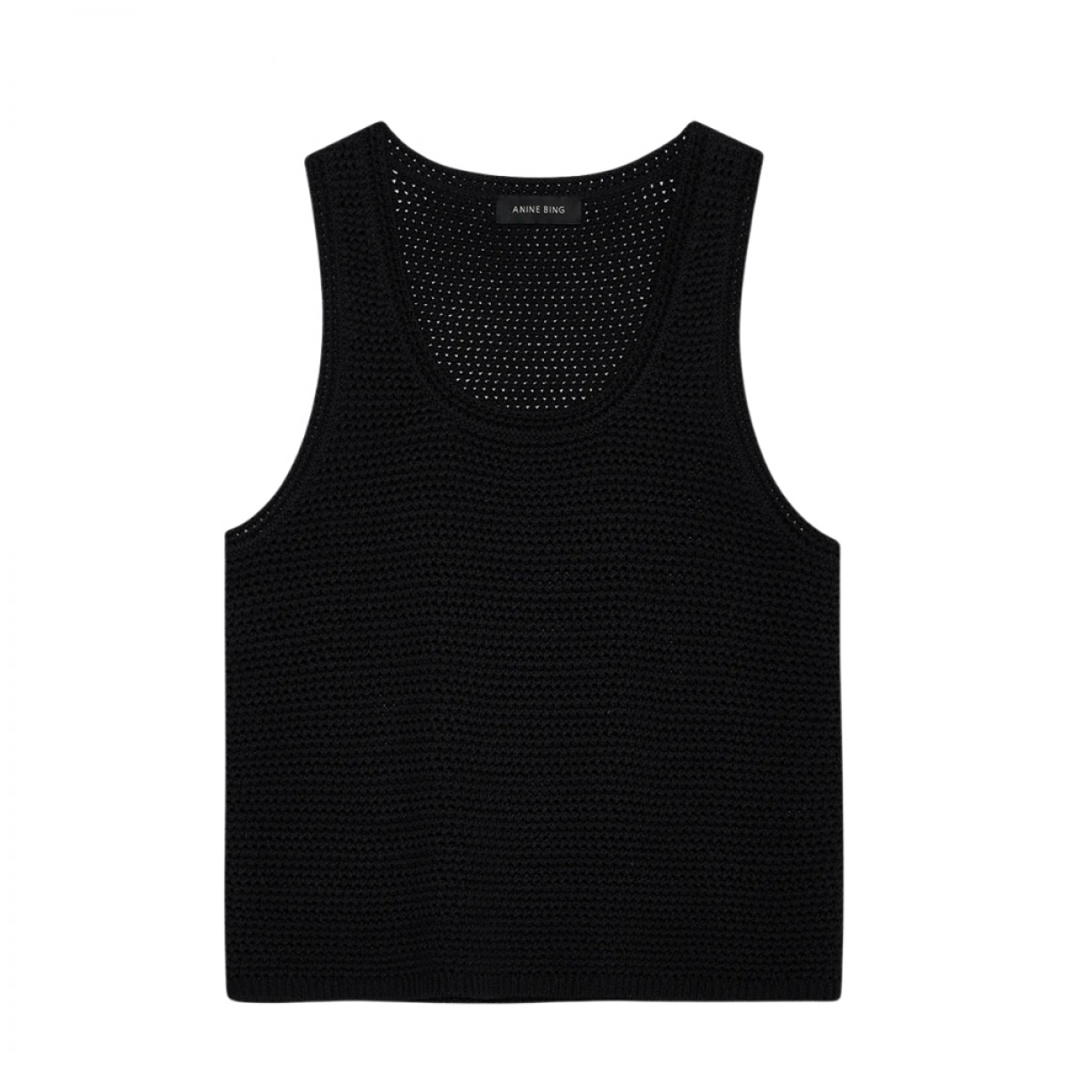 anine bing arie tank - black - front