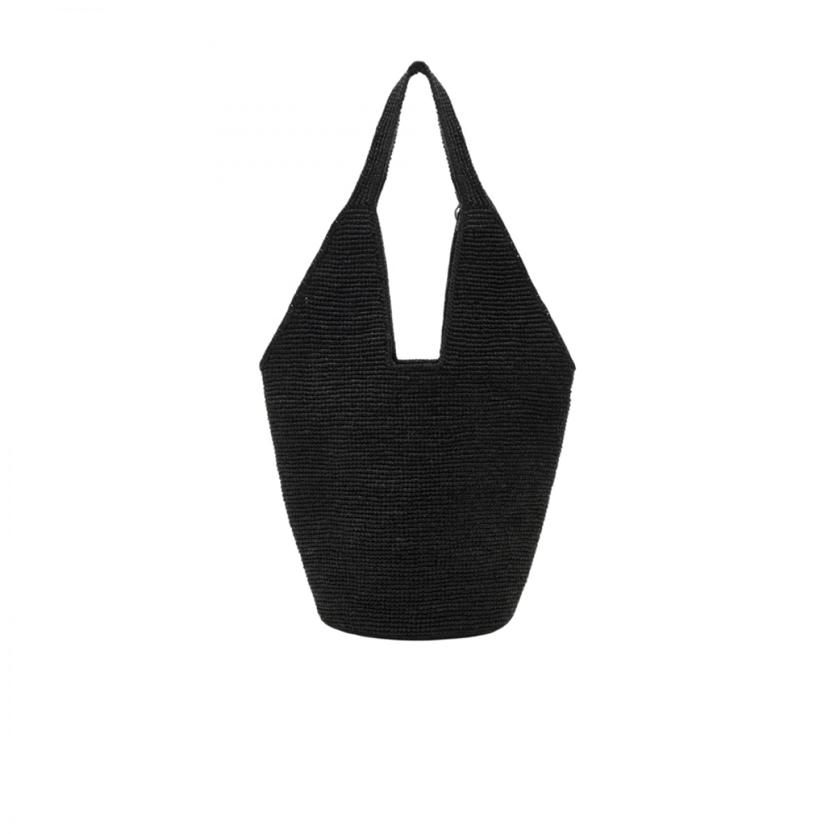 anine bing leah plain hobo raffia - black - bagfra 