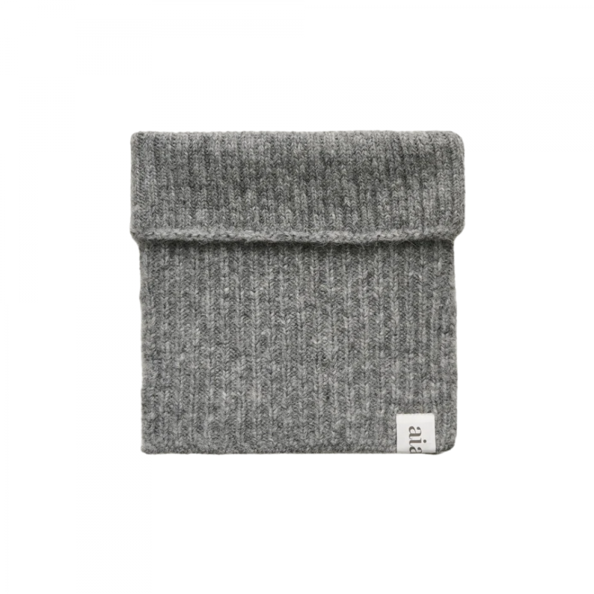 aiayu nellie neck warmer - pure light grey - front