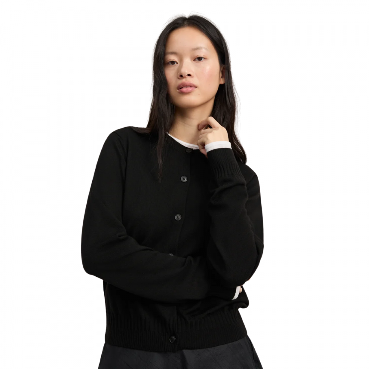 aiayu hariza cardigan - black 