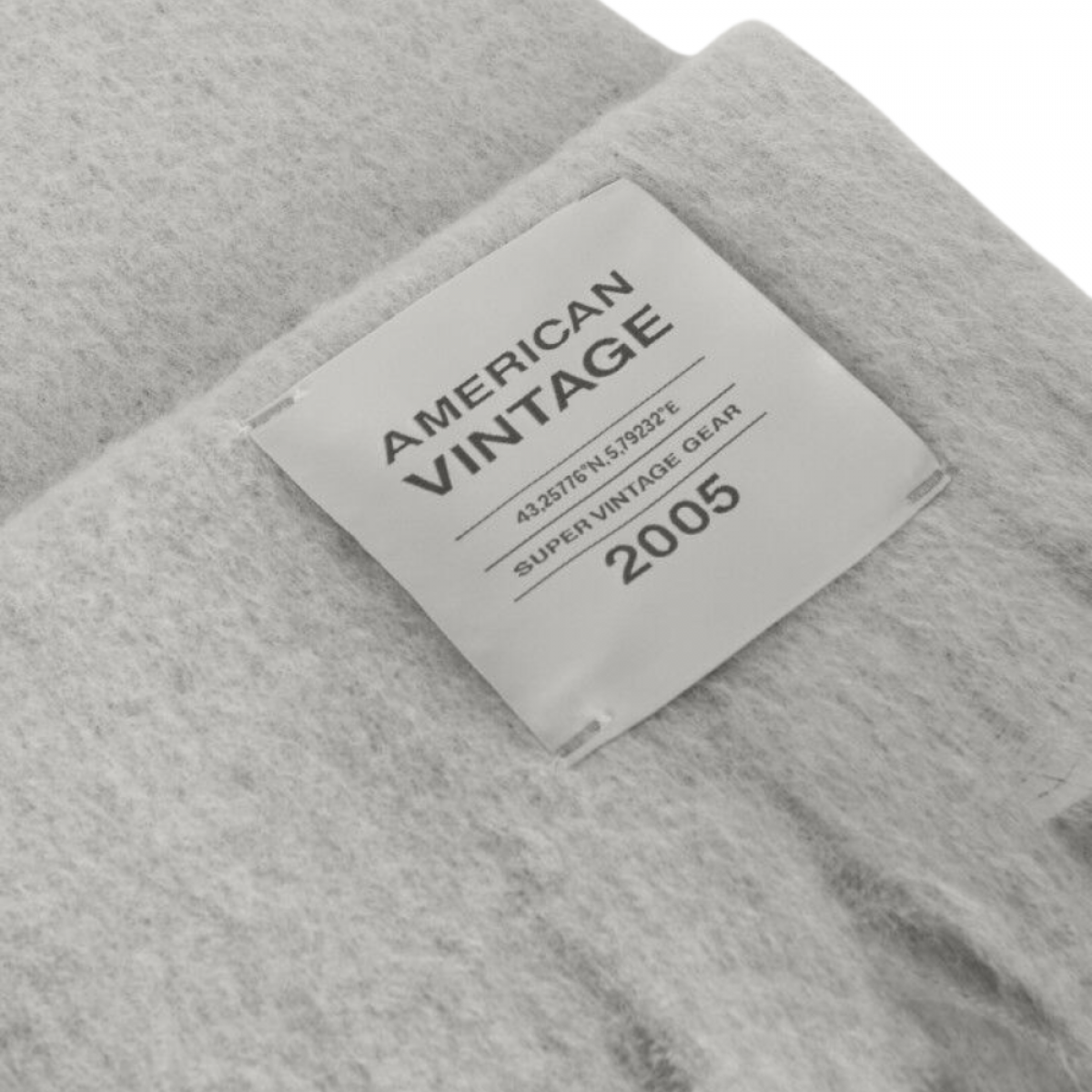 zinaco scarf - grey black melange - logo