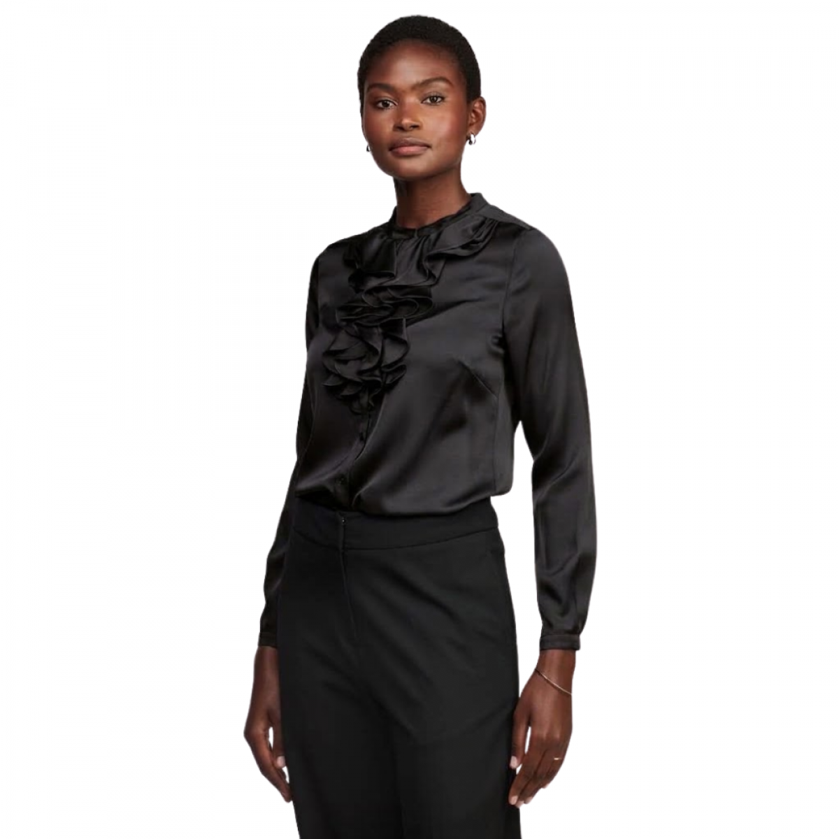 marilyn blouse - black - model front