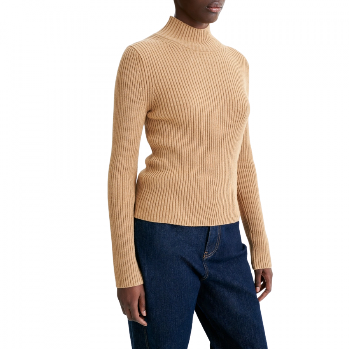 hinda knit ficelle - camel - model look