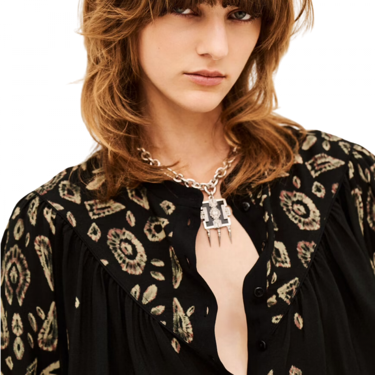blouse brava - black - hals 
