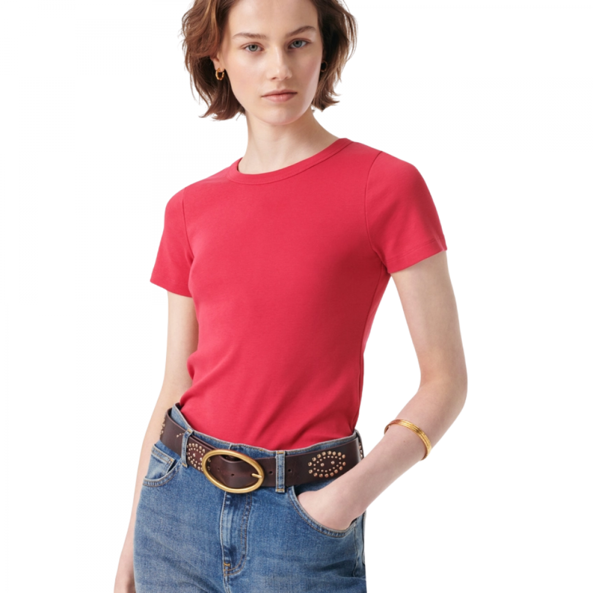 glendon t-shirt - pomegrenate