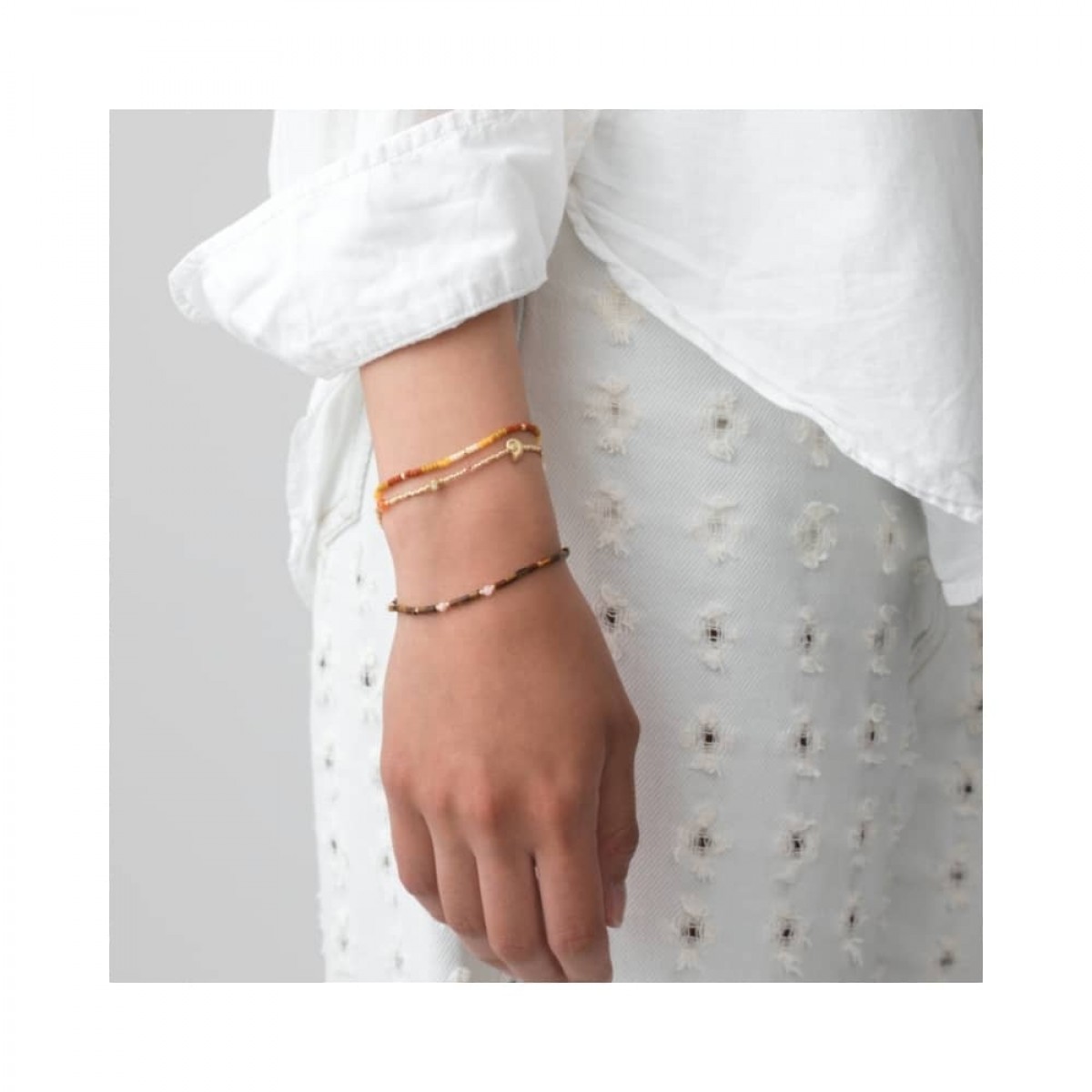 anni lu spirale dor bracelet - gold - model front