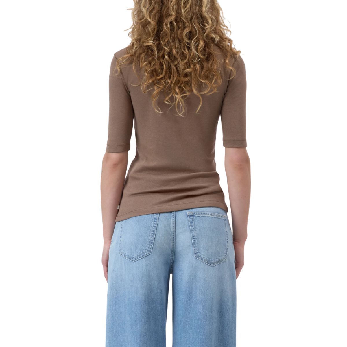 closed crewneck shortsleeve tee - hazel beige - ryg