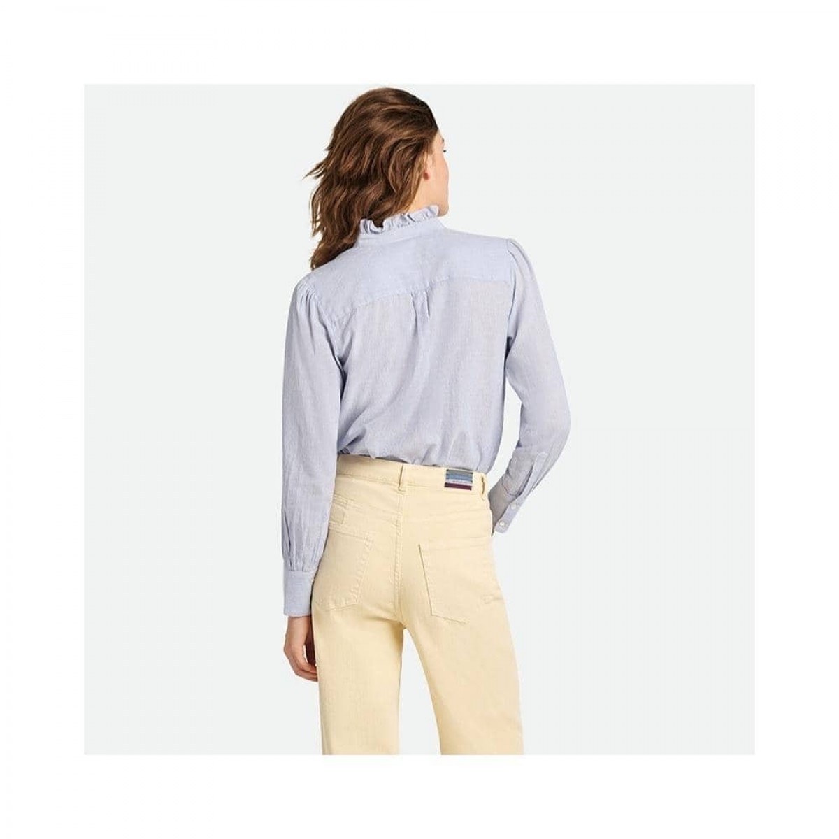 nicolas skjorte - blanc blue - model ryg