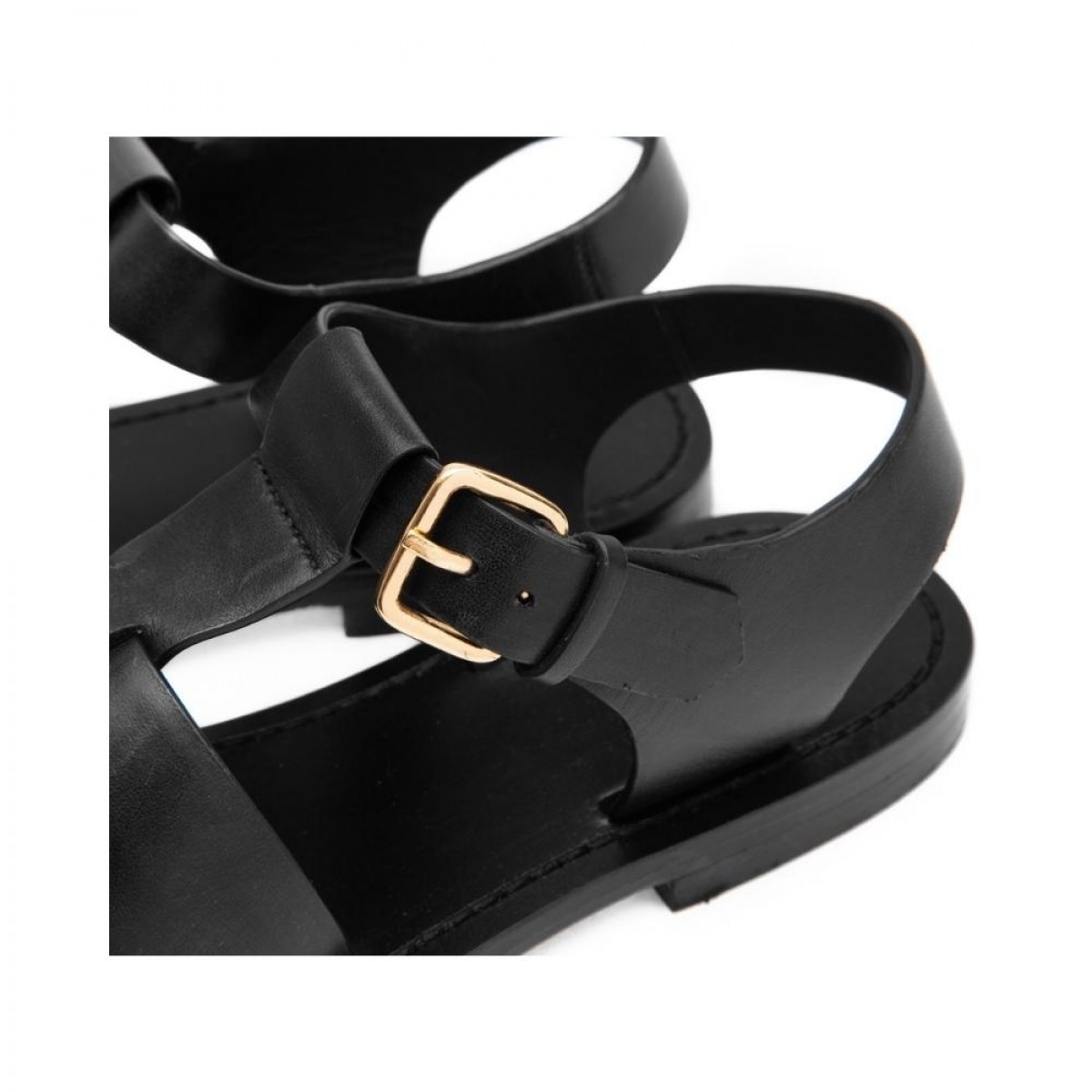 glenn sandals - black - spænde