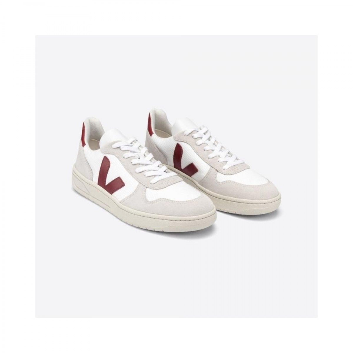 v-10 sneakers - white natural marsala