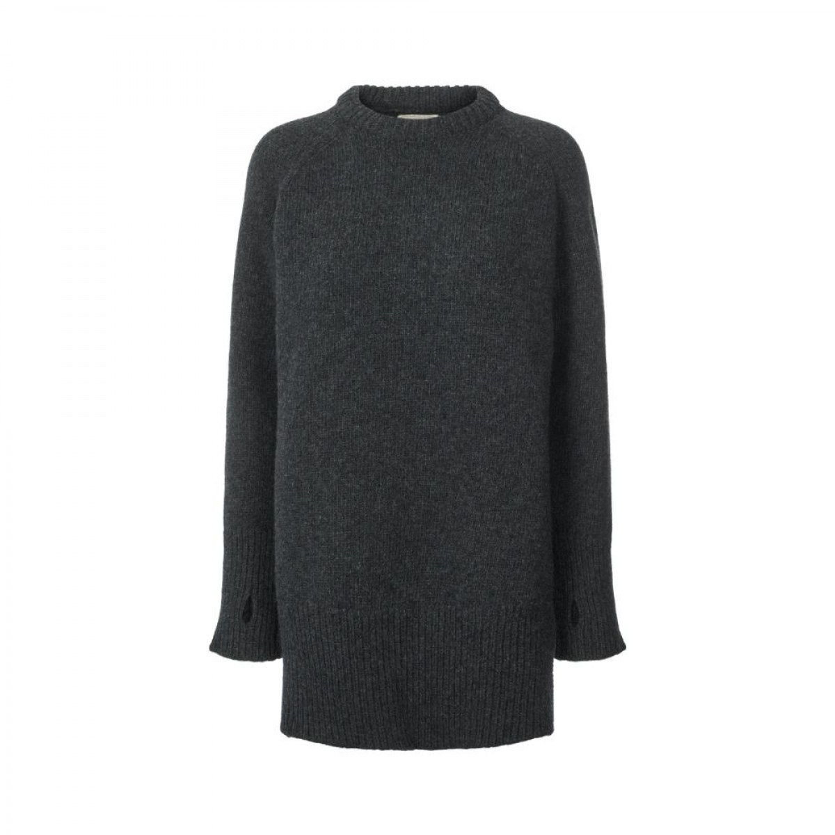rossalina lambswool knit - dark grey - front
