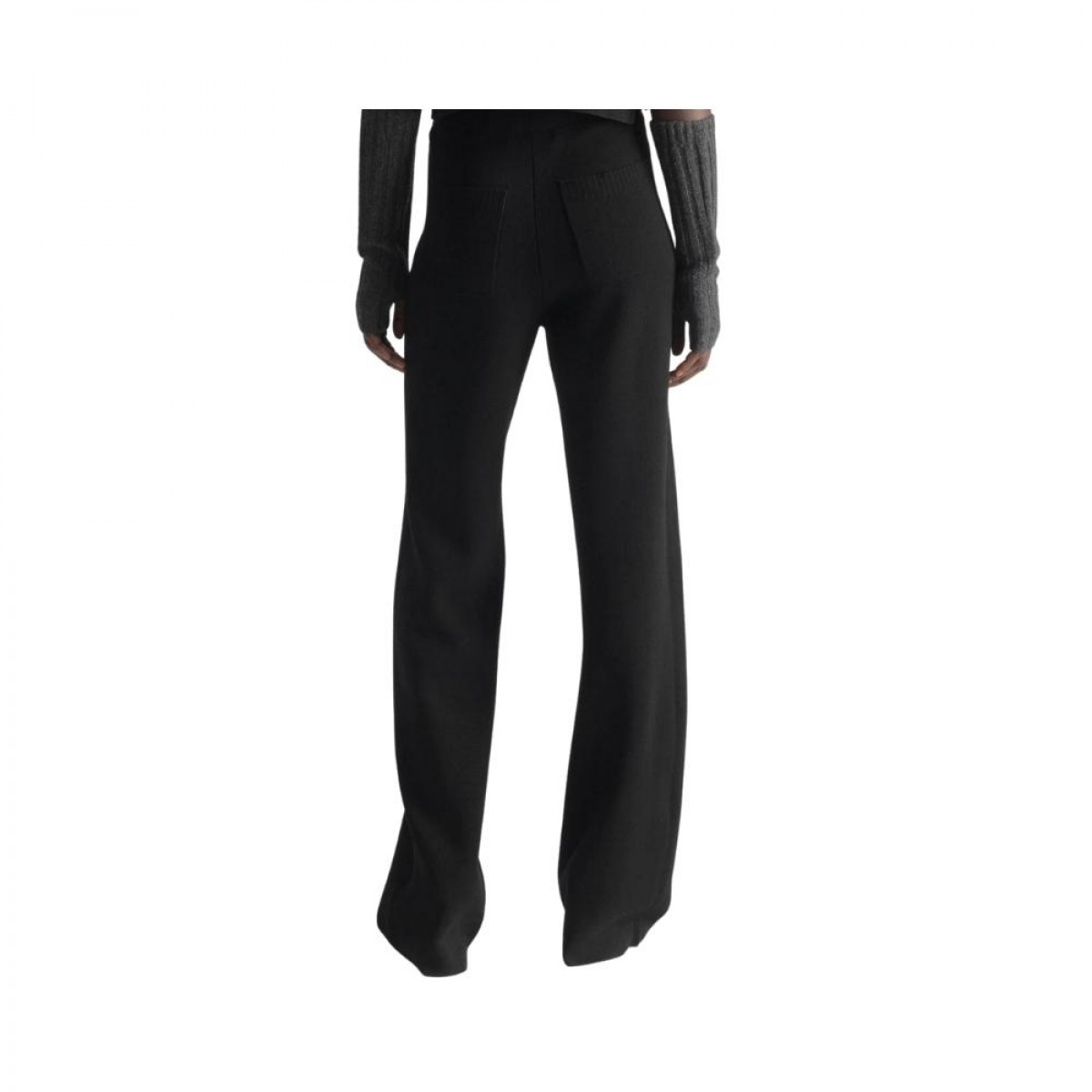 pipe trousers - black milano knit - model bagfre